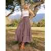 image:imageSCARLRT Darkness Long Skirts for Women Renaissance Flowy Pirate Maxi SkirtPlum Gray