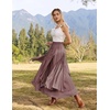 image:imageSCARLRT Darkness Long Skirts for Women Renaissance Flowy Pirate Maxi SkirtPlum Gray