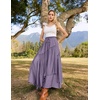 image:imageSCARLRT Darkness Long Skirts for Women Renaissance Flowy Pirate Maxi SkirtPurple
