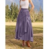 image:imageSCARLRT Darkness Long Skirts for Women Renaissance Flowy Pirate Maxi SkirtPurple