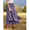 image:imageSCARLRT Darkness Long Skirts for Women Renaissance Flowy Pirate Maxi SkirtPurple
