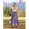 image:imageSCARLRT Darkness Long Skirts for Women Renaissance Flowy Pirate Maxi SkirtPurple