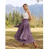 image:imageSCARLRT Darkness Long Skirts for Women Renaissance Flowy Pirate Maxi SkirtPurple Gray