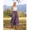 image:imageSCARLRT Darkness Long Skirts for Women Renaissance Flowy Pirate Maxi SkirtPurple Gray