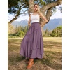 image:imageSCARLRT Darkness Long Skirts for Women Renaissance Flowy Pirate Maxi SkirtPurple Gray