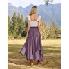 image:imageSCARLRT Darkness Long Skirts for Women Renaissance Flowy Pirate Maxi SkirtPurple Gray