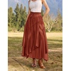 image:imageSCARLRT Darkness Long Skirts for Women Renaissance Flowy Pirate Maxi SkirtRust