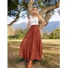 image:imageSCARLRT Darkness Long Skirts for Women Renaissance Flowy Pirate Maxi SkirtRust