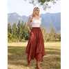 image:imageSCARLRT Darkness Long Skirts for Women Renaissance Flowy Pirate Maxi SkirtRust