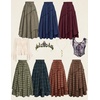 image:imageSCARLRT Darkness Long Skirts for Women Renaissance Flowy Pirate Maxi SkirtRustic Red Plaid