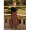image:imageSCARLRT Darkness Long Skirts for Women Renaissance Flowy Pirate Maxi SkirtRustic Red Plaid