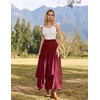 image:imageSCARLRT Darkness Long Skirts for Women Renaissance Flowy Pirate Maxi SkirtWine