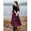 image:imageSCARLRT Darkness Long Skirts for Women Renaissance Flowy Pirate Maxi SkirtWine Plaid