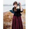 image:imageSCARLRT Darkness Long Skirts for Women Renaissance Flowy Pirate Maxi SkirtWine Plaid