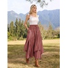 image:imageSCARLRT Darkness Long Skirts for Women Renaissance Flowy Pirate Maxi SkirtWithered Rose