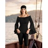 image:imageScarlet Darkness Bell Sleeve Tops for Women Renaissance Peasant BlouseBlack