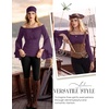 image:imageScarlet Darkness Bell Sleeve Tops for Women Renaissance Peasant BlousePurple