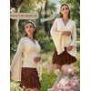 image:imageScarlet Darkness Bell Sleeve Tops for Women Renaissance Pirate ShirtApricot