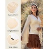 image:imageScarlet Darkness Bell Sleeve Tops for Women Renaissance Pirate ShirtApricot