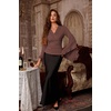 image:imageScarlet Darkness Bell Sleeve Tops for Women Renaissance Pirate ShirtCoffee