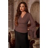 image:imageScarlet Darkness Bell Sleeve Tops for Women Renaissance Pirate ShirtCoffee