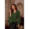 image:imageScarlet Darkness Bell Sleeve Tops for Women Renaissance Pirate ShirtDark Green