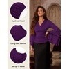 image:imageScarlet Darkness Bell Sleeve Tops for Women Renaissance Pirate ShirtDark Purple