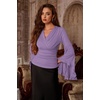 image:imageScarlet Darkness Bell Sleeve Tops for Women Renaissance Pirate ShirtLight Purple
