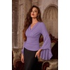 image:imageScarlet Darkness Bell Sleeve Tops for Women Renaissance Pirate ShirtLight Purple