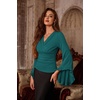 image:imageScarlet Darkness Bell Sleeve Tops for Women Renaissance Pirate ShirtMalachite Green