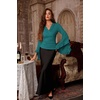 image:imageScarlet Darkness Bell Sleeve Tops for Women Renaissance Pirate ShirtMalachite Green