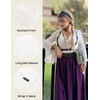 image:imageScarlet Darkness Bell Sleeve Tops for Women Renaissance Pirate ShirtWhite