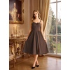 image:imageScarlet Darkness Corset Midi Dress Women Cocktail Party Milkmaid SundressCoffee