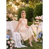 image:imageScarlet Darkness Corset Midi Dress Women Cocktail Party Milkmaid SundressCream