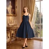 image:imageScarlet Darkness Corset Midi Dress Women Cocktail Party Milkmaid SundressNavy Blue