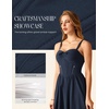 image:imageScarlet Darkness Corset Midi Dress Women Cocktail Party Milkmaid SundressNavy Blue