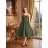 image:imageScarlet Darkness Corset Midi Dress Women Cocktail Party Milkmaid SundressOlive Green