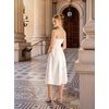 image:imageScarlet Darkness Corset Midi Dress Women Cocktail Party Milkmaid SundressWhite