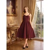 image:imageScarlet Darkness Corset Midi Dress Women Cocktail Party Milkmaid SundressWine Red