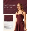 image:imageScarlet Darkness Corset Midi Dress Women Cocktail Party Milkmaid SundressWine Red