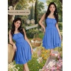 image:imageScarlet Darkness Corset Mini Sundress Chiffon Homecoming Dress for WomenAqua Blue