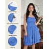 image:imageScarlet Darkness Corset Mini Sundress Chiffon Homecoming Dress for WomenAqua Blue