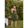 image:imageScarlet Darkness Corset Mini Sundress Chiffon Homecoming Dress for WomenArmy Green