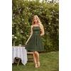 image:imageScarlet Darkness Corset Mini Sundress Chiffon Homecoming Dress for WomenArmy Green