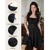 image:imageScarlet Darkness Corset Mini Sundress Chiffon Homecoming Dress for WomenBlack