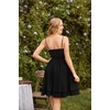 image:imageScarlet Darkness Corset Mini Sundress Chiffon Homecoming Dress for WomenBlack
