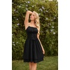 image:imageScarlet Darkness Corset Mini Sundress Chiffon Homecoming Dress for WomenBlack