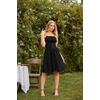 image:imageScarlet Darkness Corset Mini Sundress Chiffon Homecoming Dress for WomenBlack