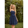 image:imageScarlet Darkness Corset Mini Sundress Chiffon Homecoming Dress for WomenBlue