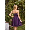 image:imageScarlet Darkness Corset Mini Sundress Chiffon Homecoming Dress for WomenDeep Purple